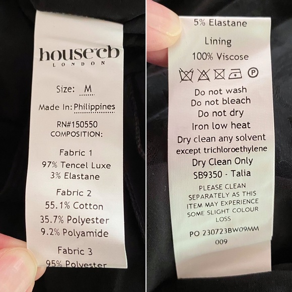 NEW House of CB Talia Dress Black Medium - Picture 17 of 17